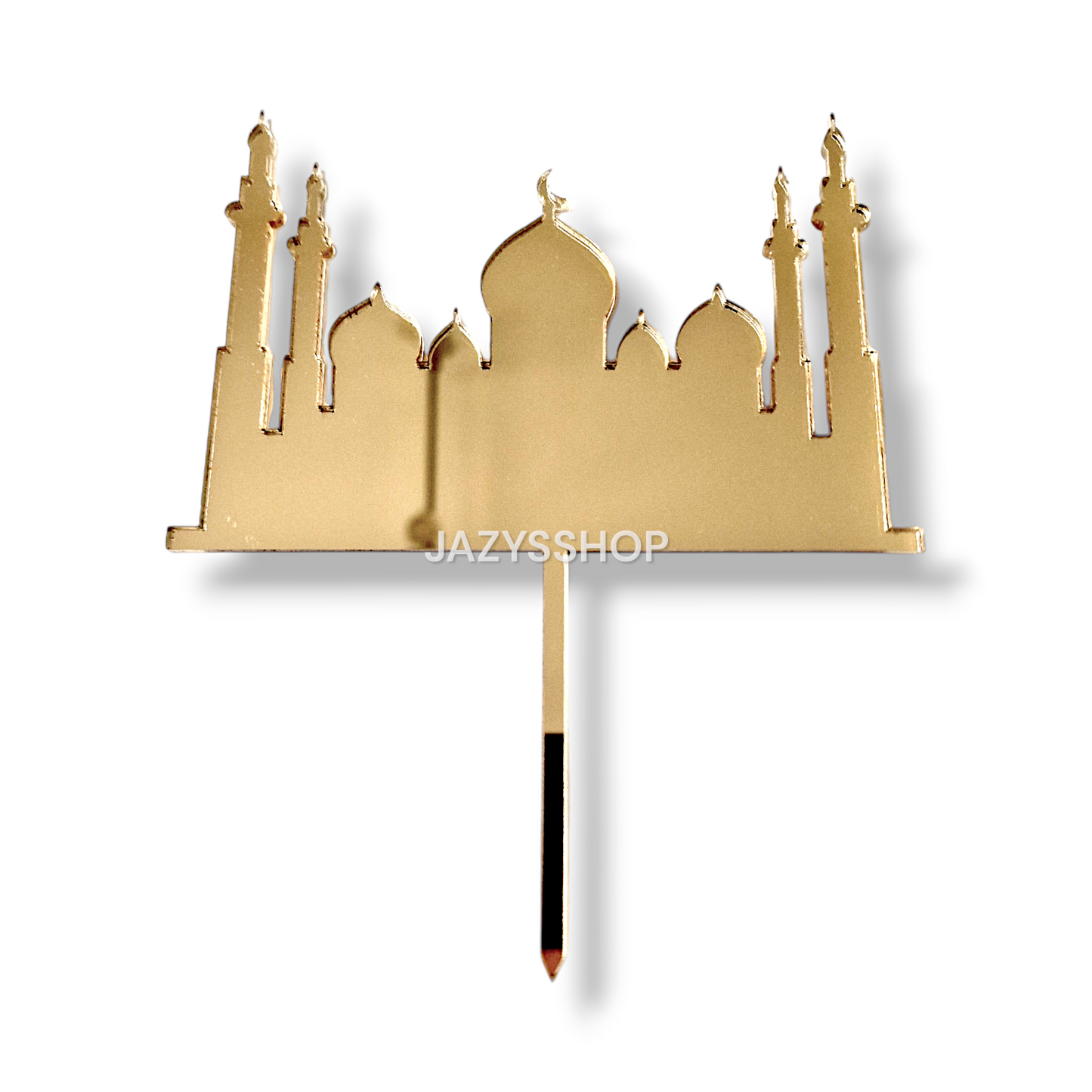 Acryltopper Moschee Silhouette Gold