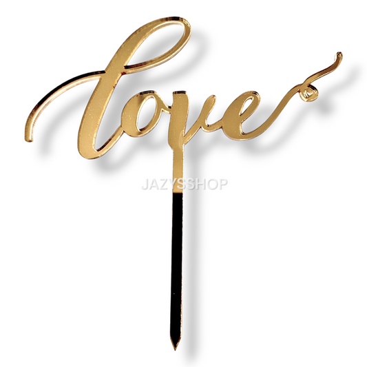 Cake Topper - Love Gold