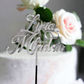 Individueller Acryltopper Wedding Names&Rings