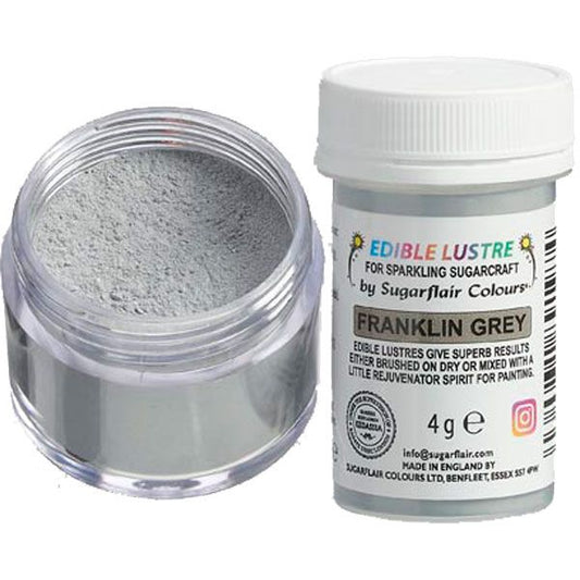 Sugarflair Puderfarbe Lustre - Franklin Grey (Platinum) 4 gr.