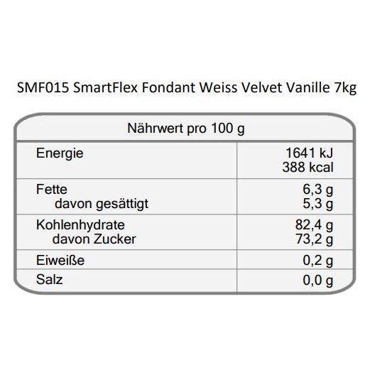 Smartflex Rollfondant - Velvet Weiss 7kg