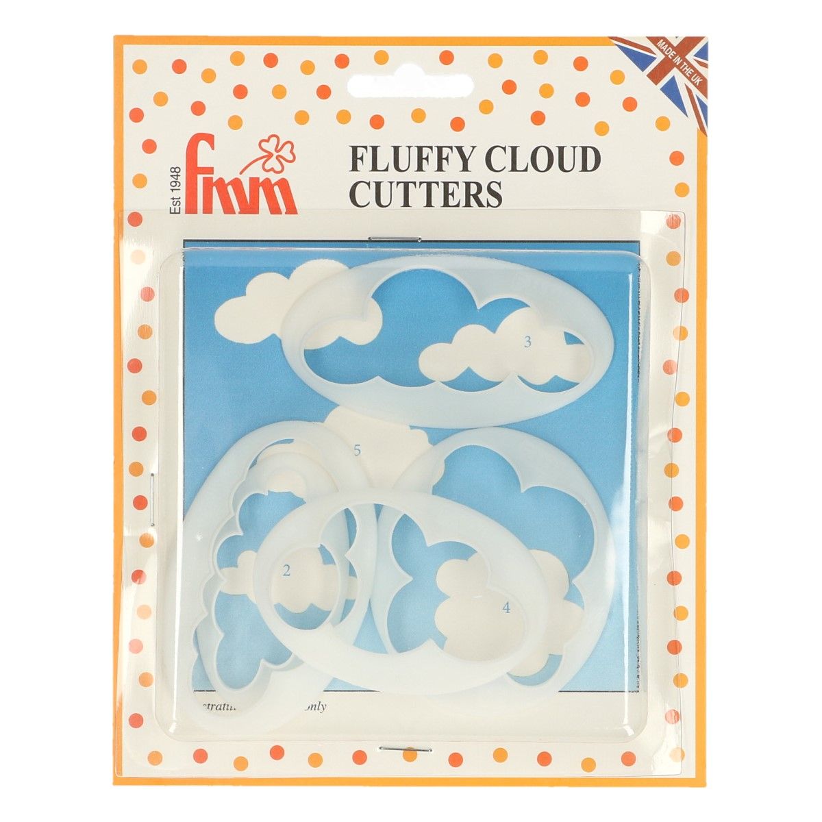 FMM Fluffy Clouds/Wolken Ausstecher Set/5 Stk.