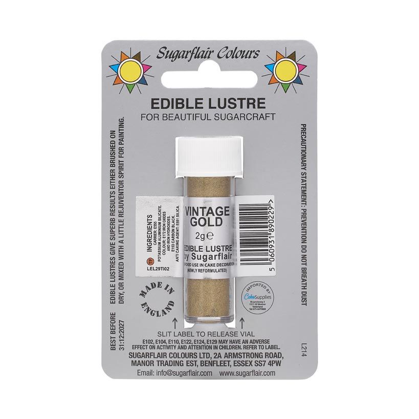 Sugarflair Puderfarbe Lustre - Antique Gold, 2 gr.