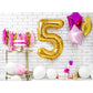 Folienballon Ziffer ''5'', 86cm, gold