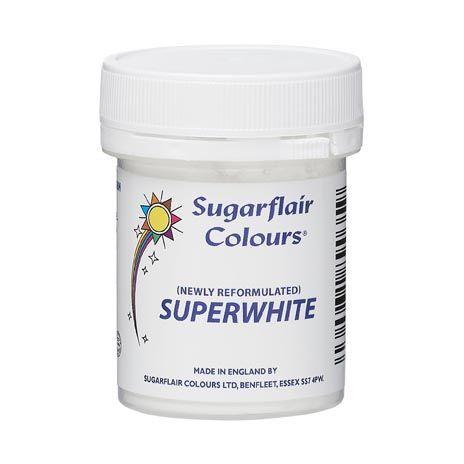 Sugarflair Pulverfarbe - SUPER WHITE 20 gr.