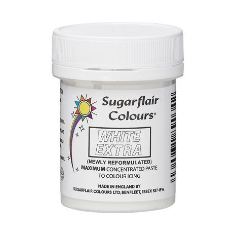 Sugarflair Pastenfarbe - Max. Concentrated White Extra 42gr.