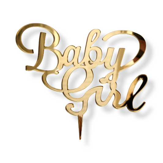 Acryltopper - Baby Girl Gold