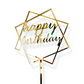 Acryltopper - Happy Birthday Frame Gold