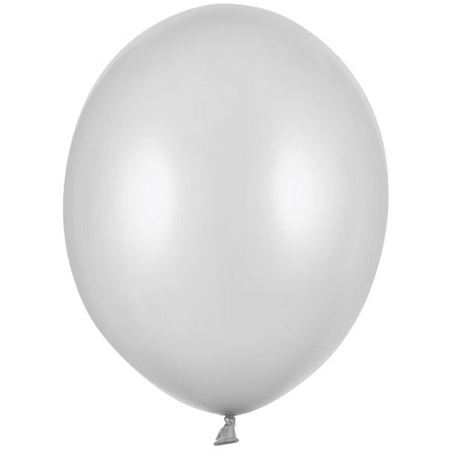 Latex Ballons 30cm, Metallic Silber