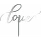 Acryltopper - Love Silber