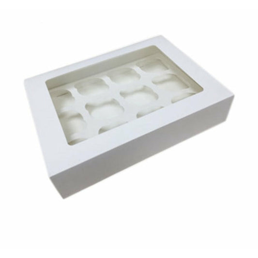 Cupcake Box/Tortenbox Weiß für 12 Cupcakes