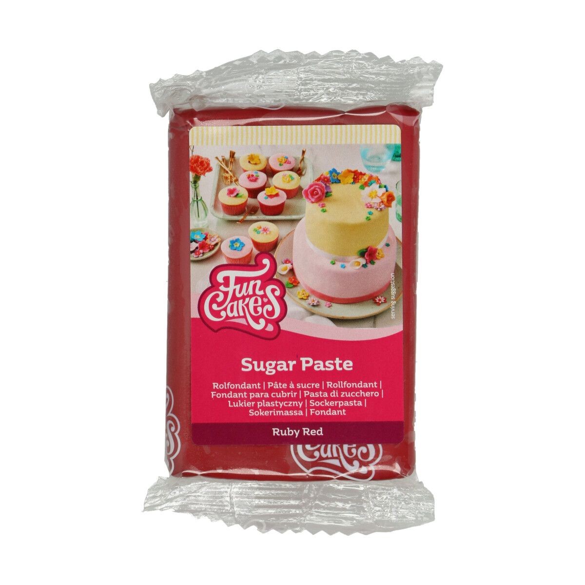 Funcakes Rollfondant - Ruby Red 250 gr.