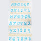 FMM Funky Alphabet & Zahlen Leiste Großbuchstaben