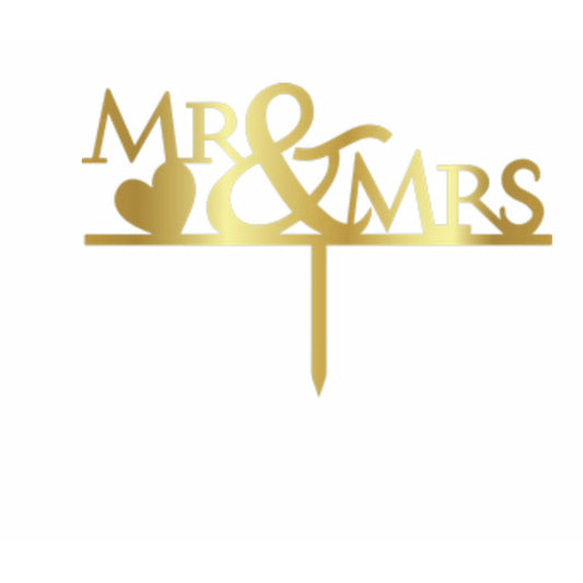 Acryltopper - MR & MRS Gold