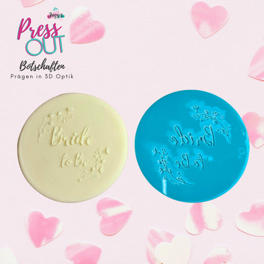 Press Out Cookie Stamp "Bride to be"