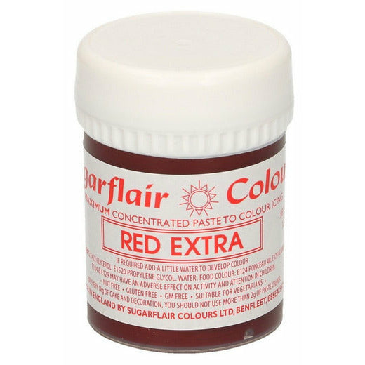Sugarflair Pastenfarbe - Max Concentrated Red Extra 42 gr.