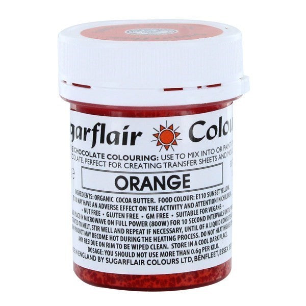 Sugarflair Schokoladenfarbe - Orange 35gr. MHD 12/25